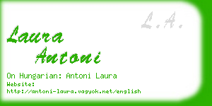 laura antoni business card